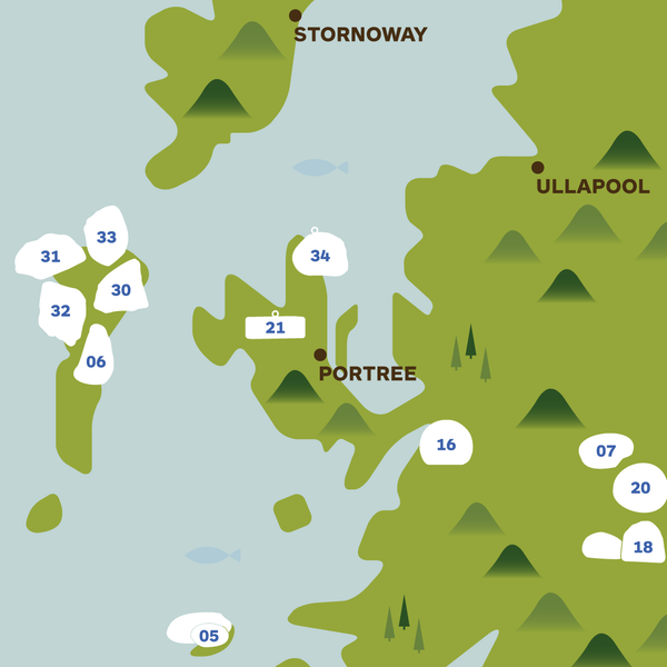 Scottish Stone Map - Historic Lifting Stones