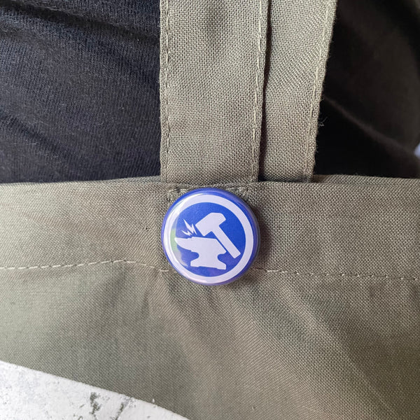 Pack of 5 Blue Anvil Pin Badges
